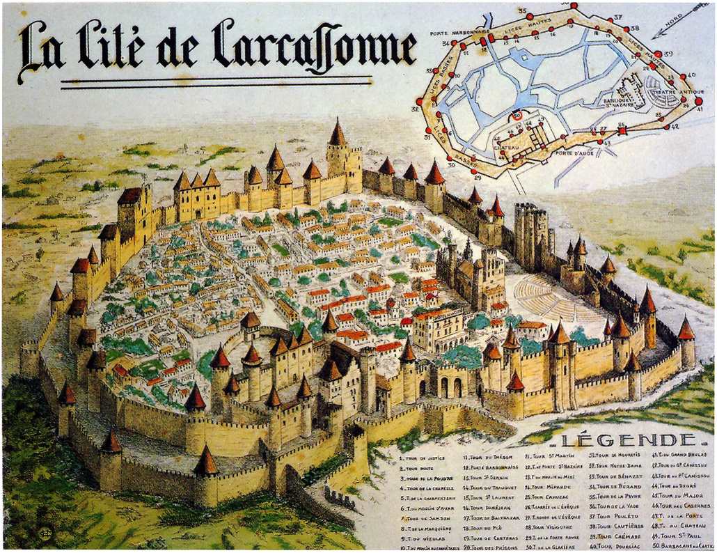 Carcassone late middle Ages.jpg