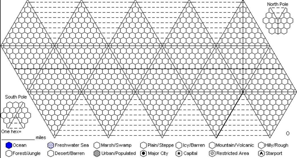 Icosahedron World Map