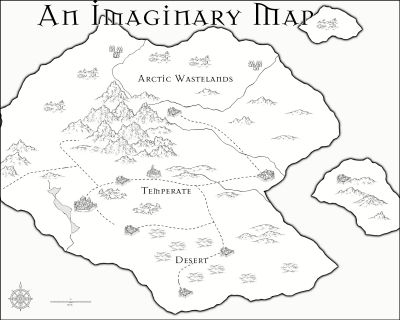 Imaginary overland maps